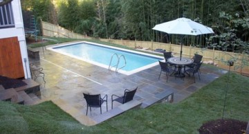 simple small pool ideas with stone deck
