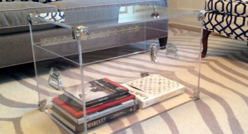 simple transparent trunk coffee table