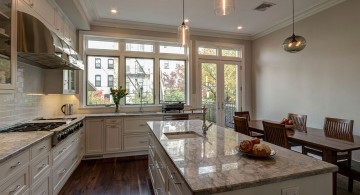 simple upside down glass Kitchen island pendant lighting ideas