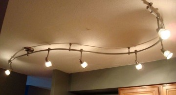 simple waved track lighting ideas