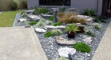 small rock garden designs pointy end