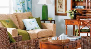 small sitting room ideas with wicker chairs