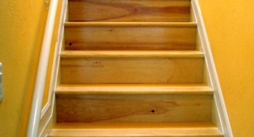 small wood staircase for basement