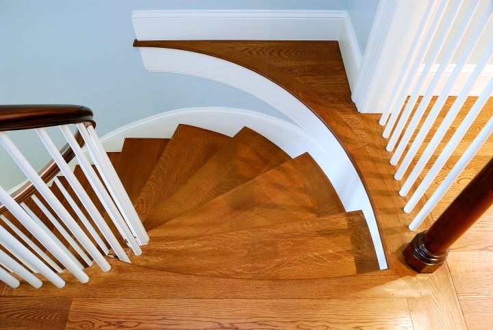 spiral wood staircase