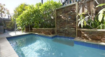 stone wall for pool waterfall ideas