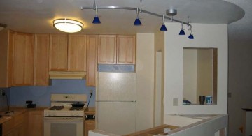 track lighting ideas for small kitchen with pendant lamp