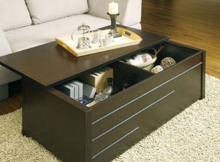trunk coffee table with slide top