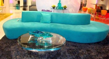 turquoise living room decor contemporary sofa