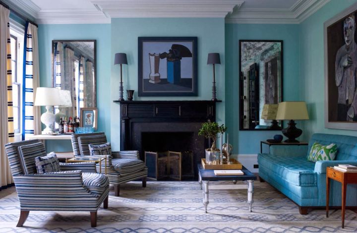 19 Gorgeous Turquoise Living Room Decorations and Designs