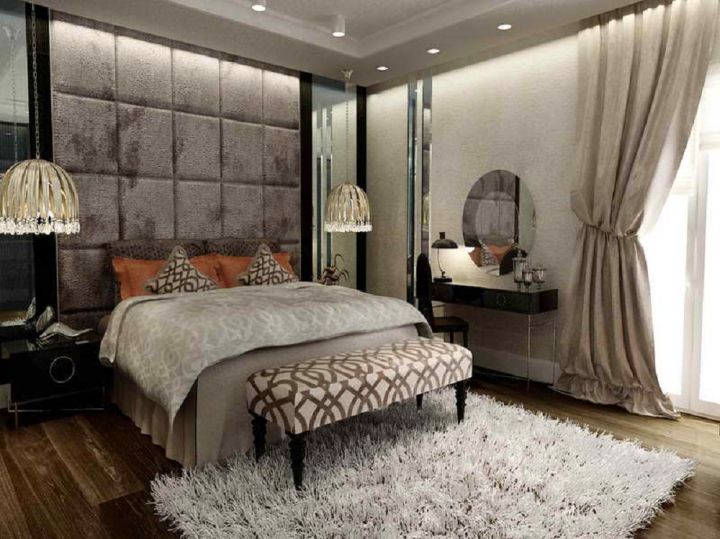 tuscan bedroom furniture in grey themed room