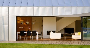 two barn house dining and living room