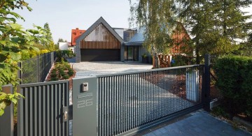 two barn house outside gate