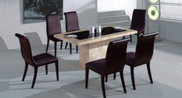 two toned granite dining room table