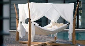 unique X crossed Outdoor swinging beds