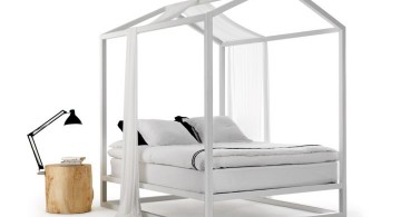 unique framed modern four poster bed