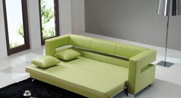 unique sleeper sofa in lime green