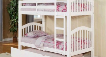 unique trundle beds in white for three