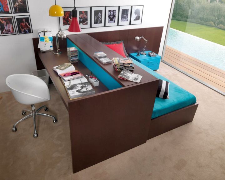 unusual desk bed for adults