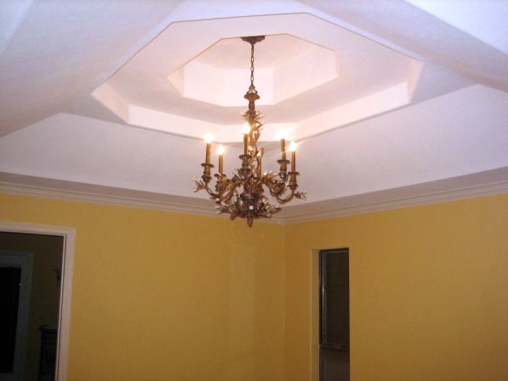 vault ceilings with chandelier