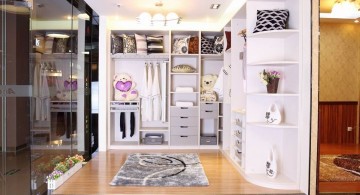 walk in closet furniture with glass wall