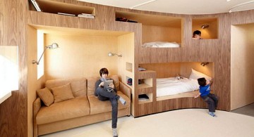 wall built in bunk bed for adults