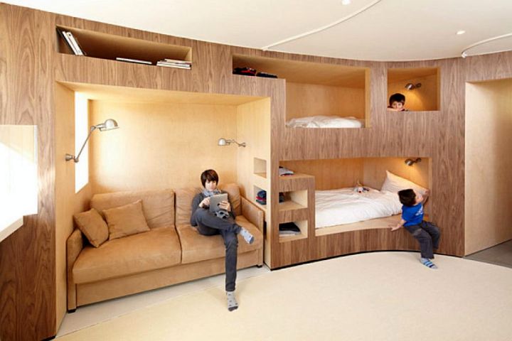 wall built in bunk bed for adults