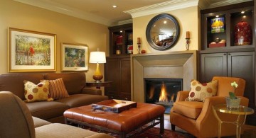 warm great room furniture layout