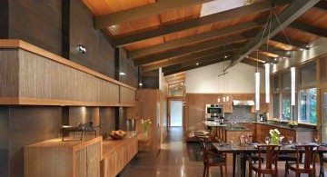 wide spaced exposed beam ceiling