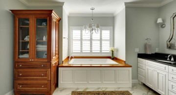 wood bathroom bathtub top