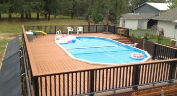 above ground circular wood pool deck