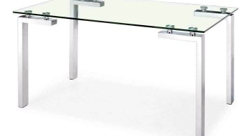 clear office desk simple square glass