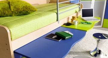 colorful with hideaway desk cool ideas for bedroom