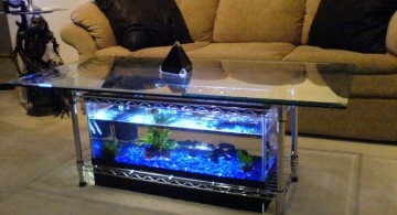 contemporary fish tank square table