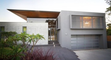 contemporary garage in grey