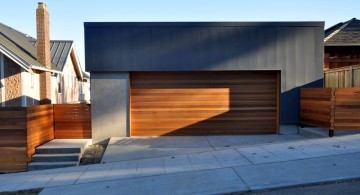 contemporary garage side road