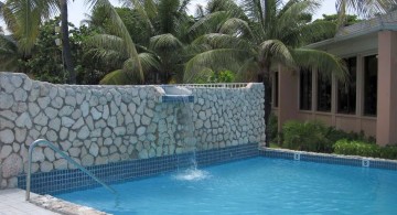 contemporary pool waterfall ideas