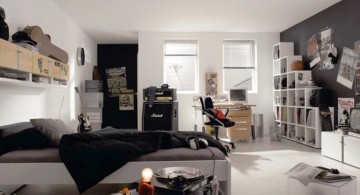 cool ideas for bedroom in monochrome
