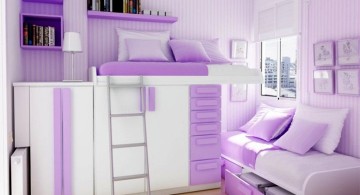 cool ideas for bedroom in white and purple