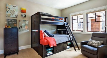 cool ideas for bedroom with adult size bunk beds