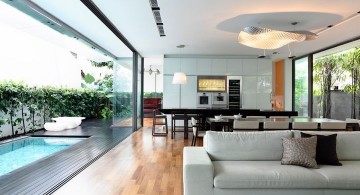 detached modern house living room