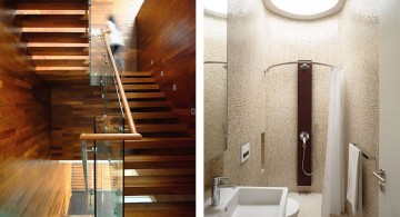 detached modern house shower and staircase