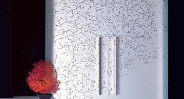 double door opaque modern glass door