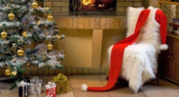 featured image of christmas room decorating idea with short tree and fluffy chair decoration