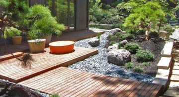 featured image of oriental garden design for side yard with wood pathway