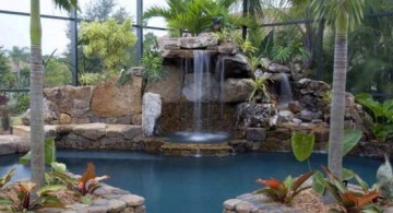 featured image of tall indoor pool waterfall ideas