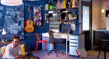 funky bedroom ideas in blue