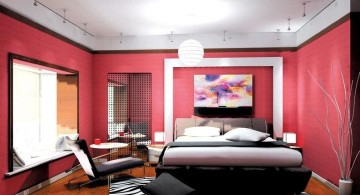 funky bedroom ideas in red and black