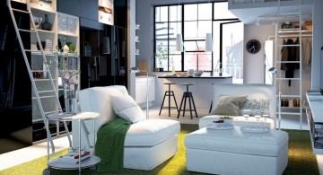 funky bedroom ideas in small loft apartment