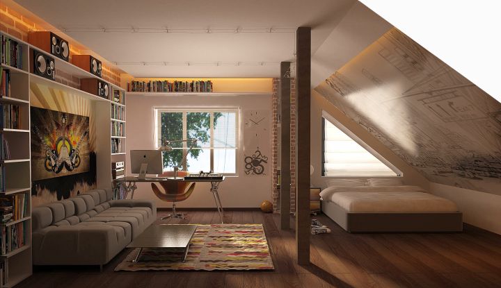 funky bedroom ideas in the loft