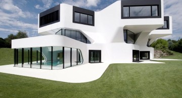 futuristic house plans in white